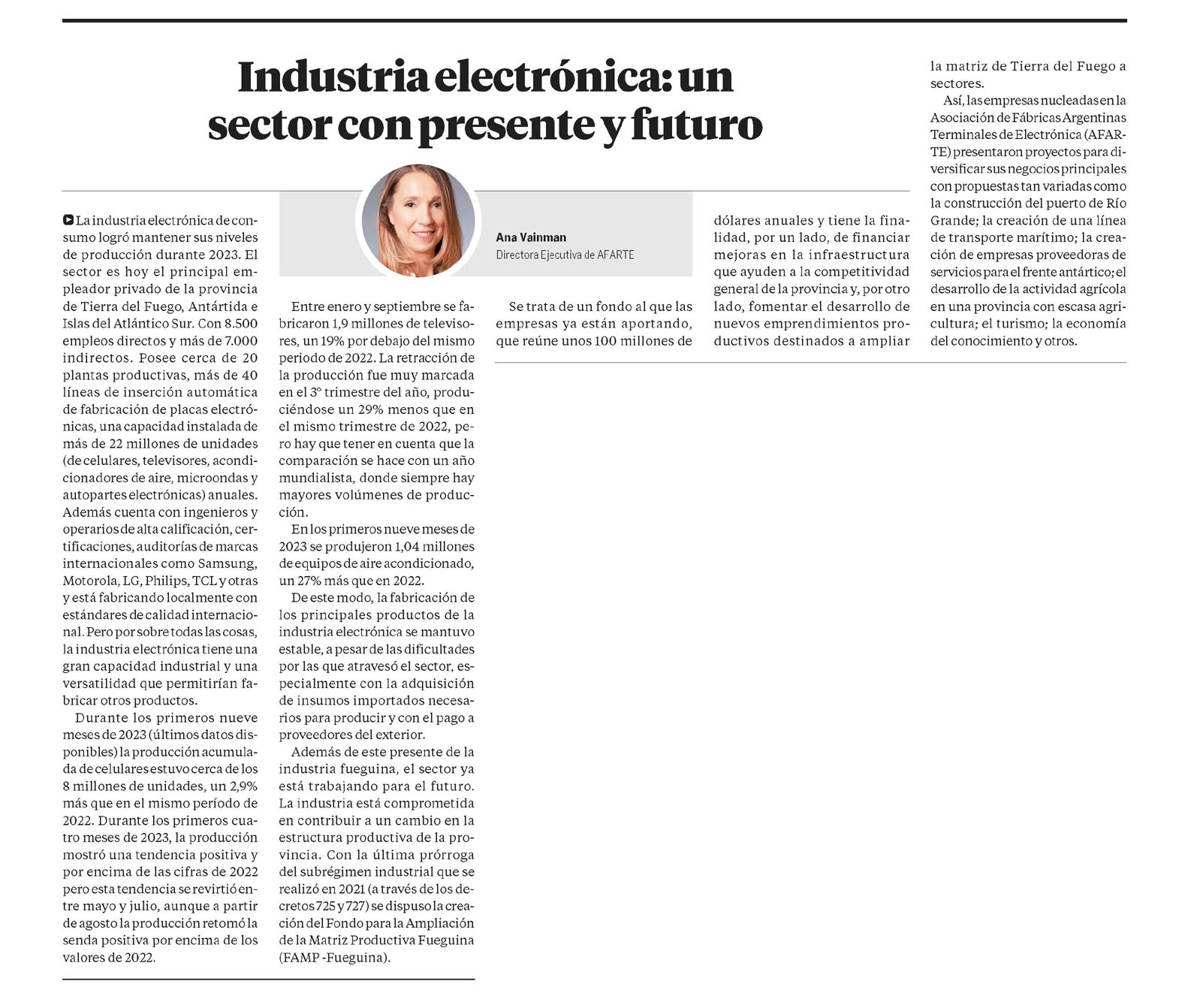 Ámbito _Industria electrónica. Un sector con presente y futuro_ 11 DIC 23
